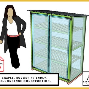 PLANS for Greenhouse 4ft x 2ft x 5ft tall. Simple Budget Friendly Build using Standard Materials.