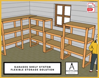 PLANS for Garage Shelves Flexible Storage Solution DIY Build Project