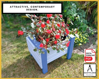PLANS for Planter 20" x 16" Low Cost Raised Bed Contemporary Design DIY Woodwork Project for the Garden
