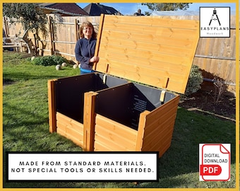 Compost Bin Plans: 1, 2, 3-Bay System (Digital Download)