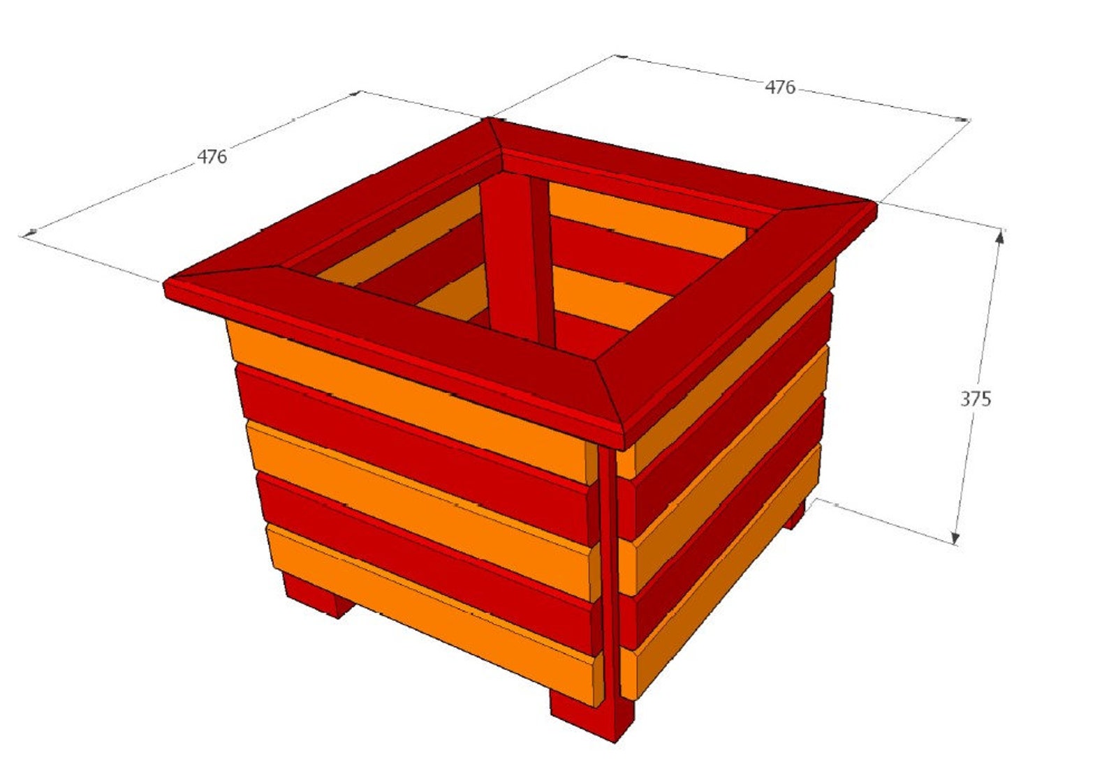 Woodworking Plans for Garden Planters 3 sizes | Etsy