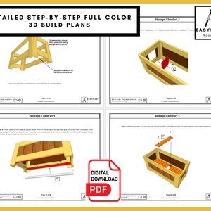 PLANS for Storage Chest Blankets Towels DIY Woodwork Project for the Home image 2