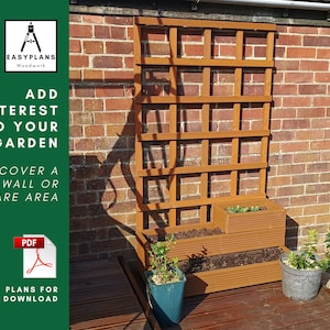 PLANS for Raised Bed Planter with Trellis Simple DIY Woodwork Project for the Garden