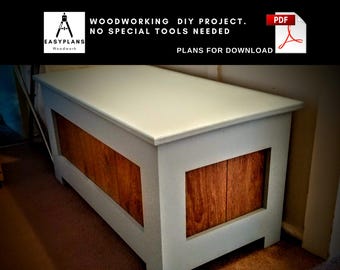 PLANES para Baúl de Almacenamiento Mantas Toallas Proyecto de Carpintería DIY para el Hogar