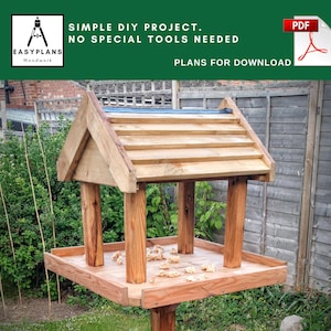 Bird Table Plans: Simple DIY Woodworking Project (PDF Download)