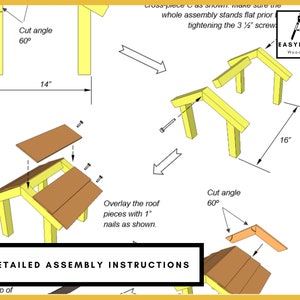 PLANS for Bird Table Bird Feeder, 5 Designs, Simple DIY Woodworking Project for the Garden image 5