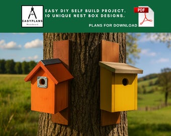 Plans for Ten Nest Box or Bird House Designs Easy DIY Self Build Project