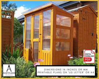 DIY Greenhouse Plans: 6ft x 4ft Woodworking Project (PDF Download)