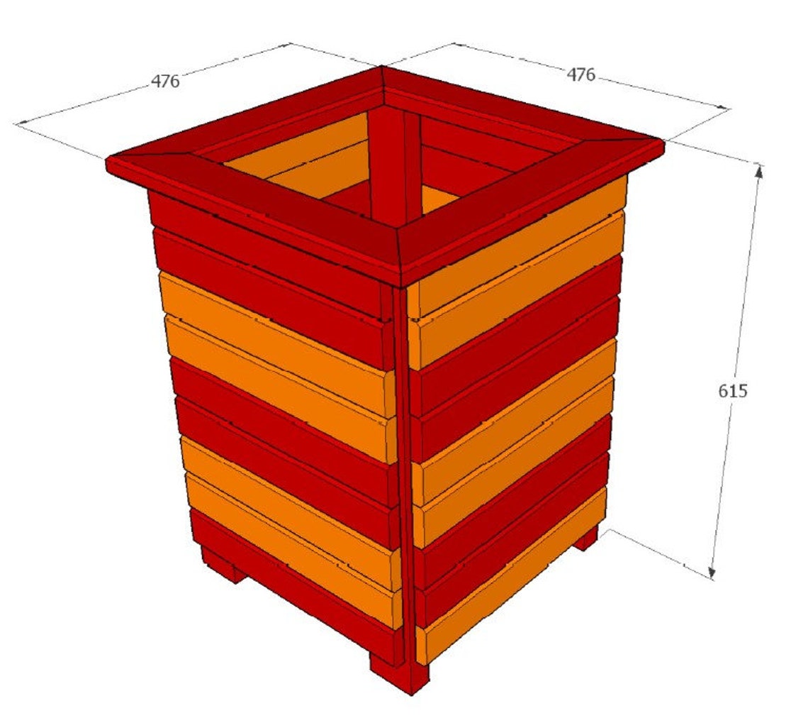 Woodworking Plans for Garden Planters 3 sizes | Etsy