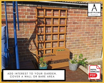 PLANS for Raised Bed Planter with Trellis Simple DIY Woodwork Project for the Garden
