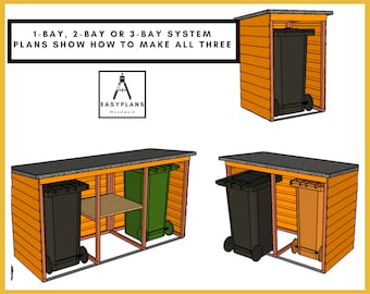 Wheelie Bin Storage Plans: DIY Woodwork Project (PDF Download)