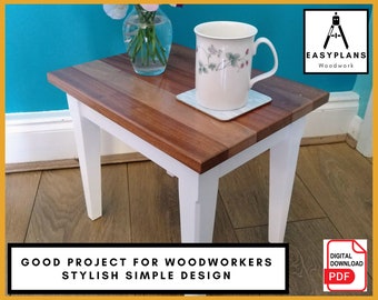 PLANS for Small Side End Coffee Table DIY Woodwork Project for the Home