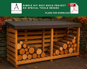 Wood Store Plans: 1/2 Cord Lumber Storage, DIY Project (PDF Download)