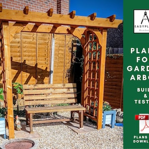 Garten Laube Pläne: DIY Pergola mit Rankgitter (PDF Download)