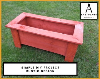 Rustic Garden Planter Raised Bed Plans 3ft Simple Pallet Wood Project