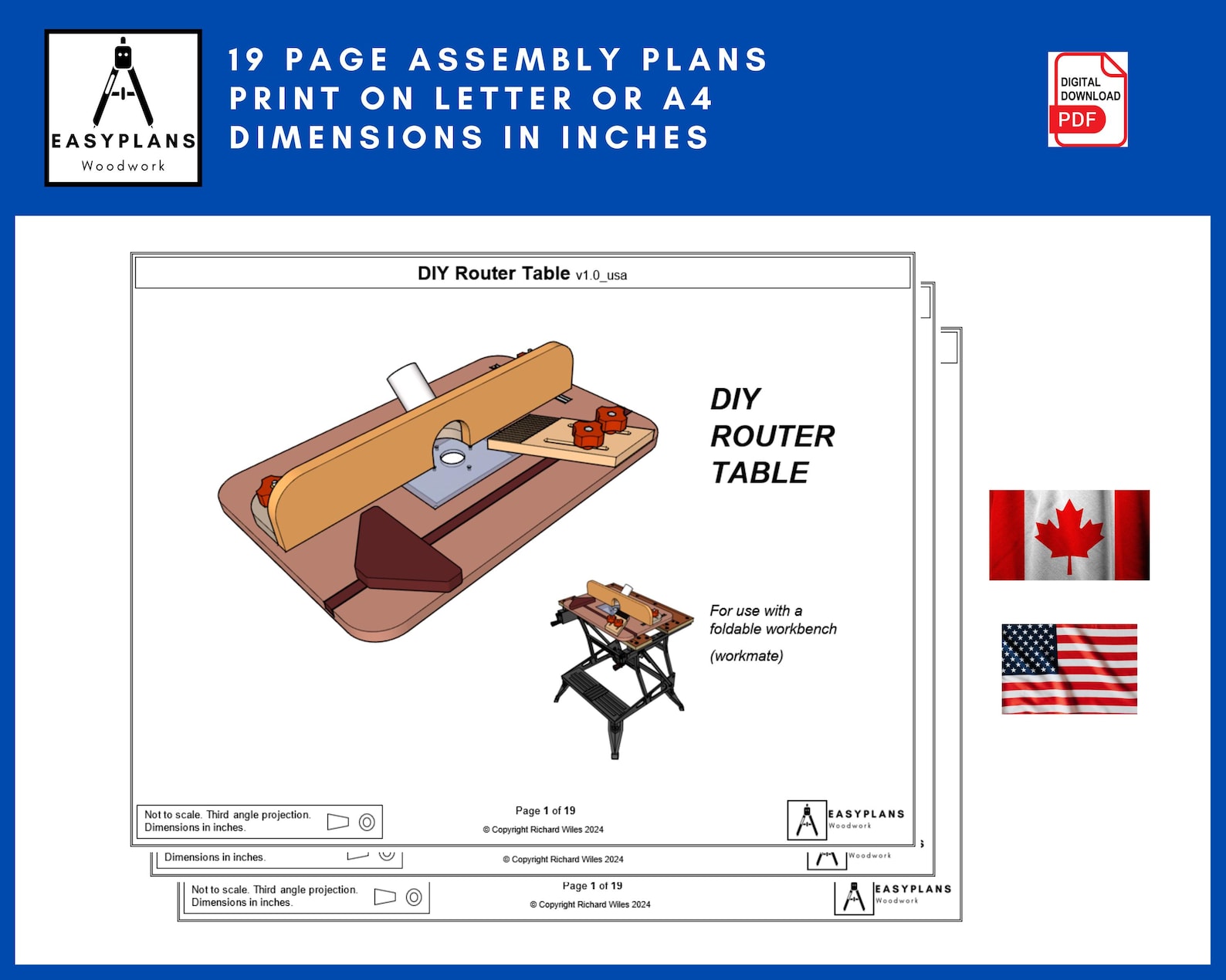 PLANS for Portable Router Table for Woodworkers and On-site Contractors ...