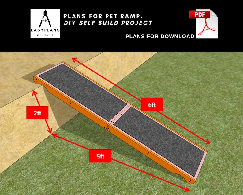 Build Ramp Dog Water Plans for Pet Ramp DIY Self Build Project - Etsy
