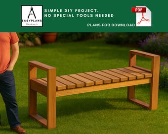 Garden Bench DIY Plans: 3 Designs (Digital Download)