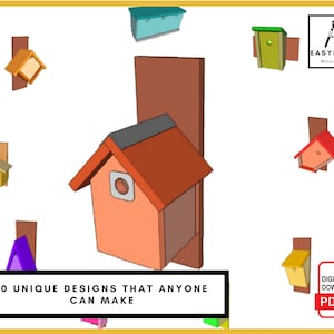 PLANS for Bird House Nest Box 10 Simple Designs Easy DIY Woodwork Project for the Garden