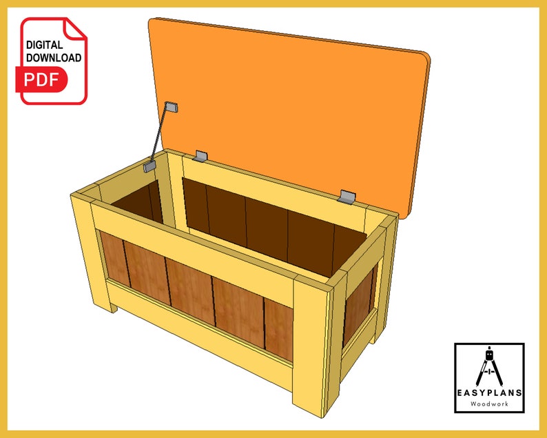 PLANS for Storage Chest Blankets Towels DIY Woodwork Project for the Home image 6