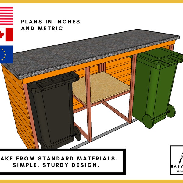 Wheelie Bin Storage Plans Etsy