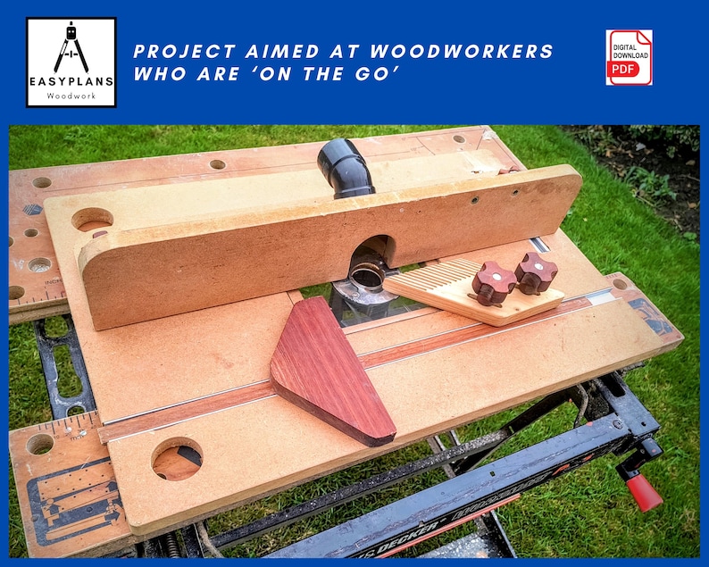 PLANS for Portable Router Table for Woodworkers and On-site Contractors ...