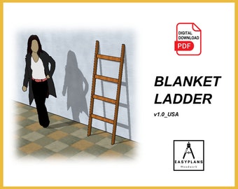 PLANS for Blanket Ladder Easy Low Budget DIY Woodworking Project for the Home