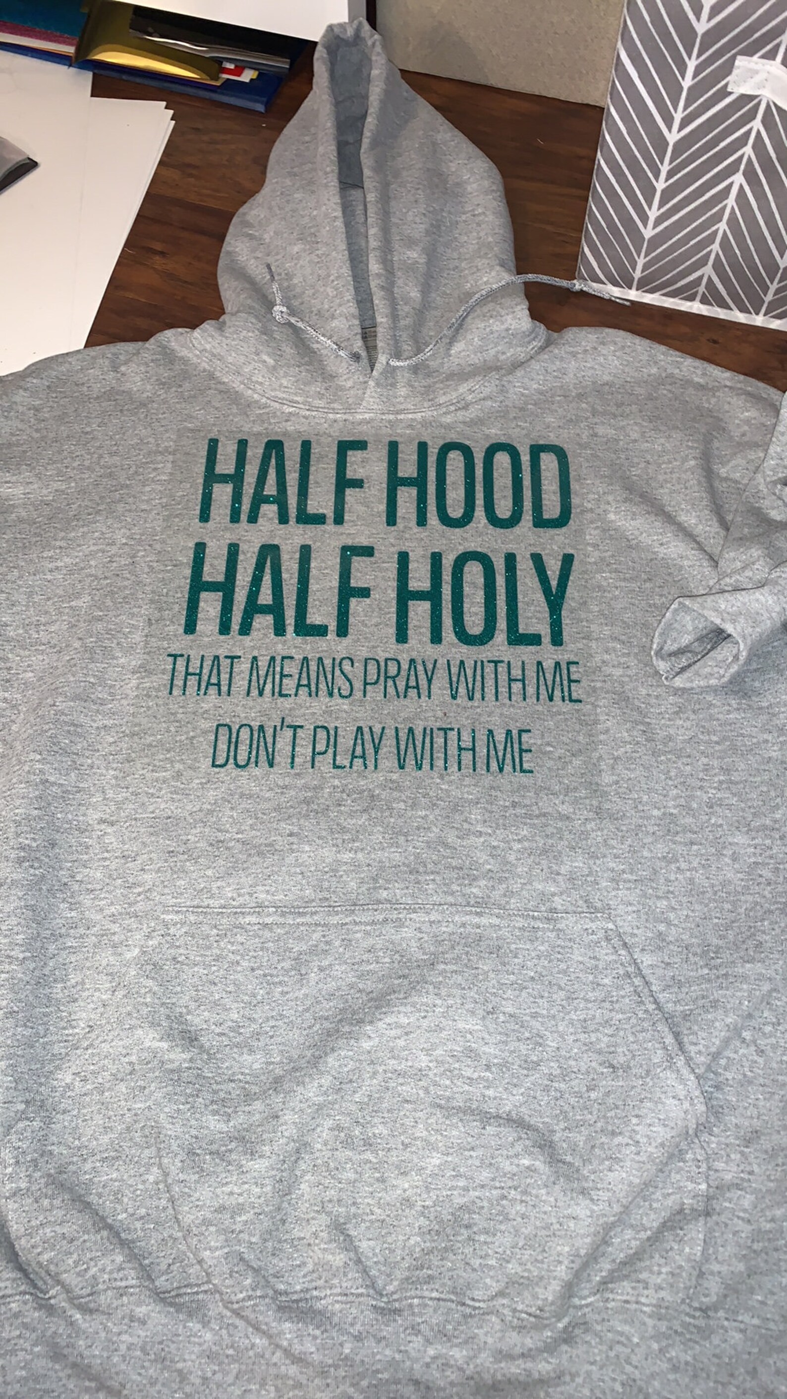 Half hood half holy hoodie Etsy