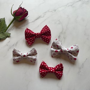 Valentine's custom pet bow tie | over the collar pet bow tie | hearts