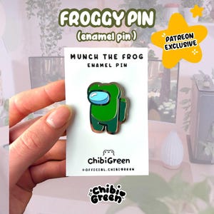 Onder ons emaille pin/amongus kikker pin/onder ons kikker pin/amongus email pin/pin/kikker meme emaille pin/ChibiGreen
