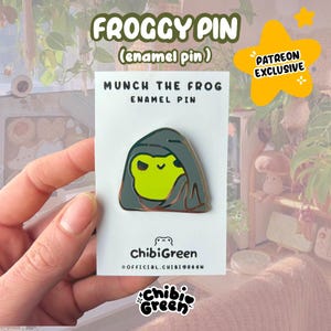 Evil Kermit enamel pin/evil Kermit pin/meme frog pin/evil frog pin/toad enamel pin/frog meme enamel pin/ChibiGreen