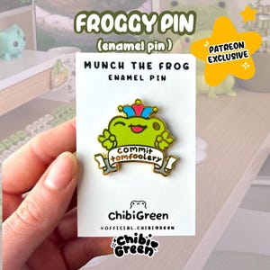 Broche de esmalte sapo palhaço/Broche de palhaço/Broche de sapo palhaço/Broche de esmalte palhaço/broche/broche de esmalte meme sapo/ChibiGreen
