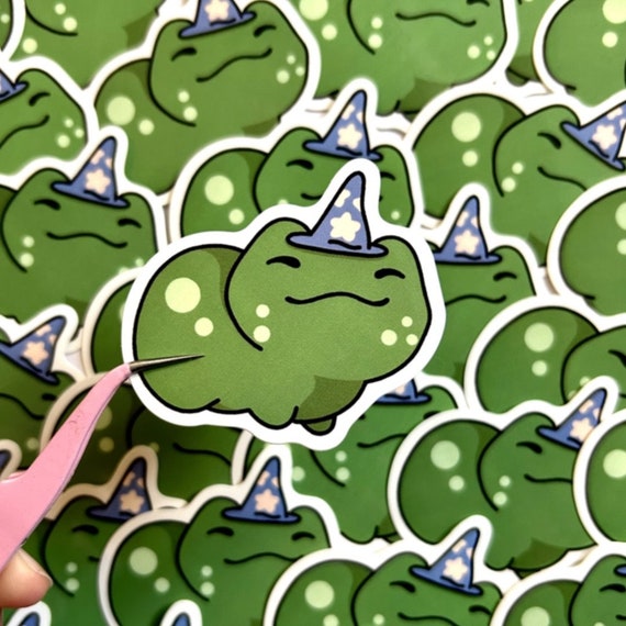 Mushroom and Frog Stickers - 2 Pack of 3 Stickers - Waterproof Vinyl for  Car, Phone, Water Bottle, Laptop - Pretty Artistic Cottagecore Decals