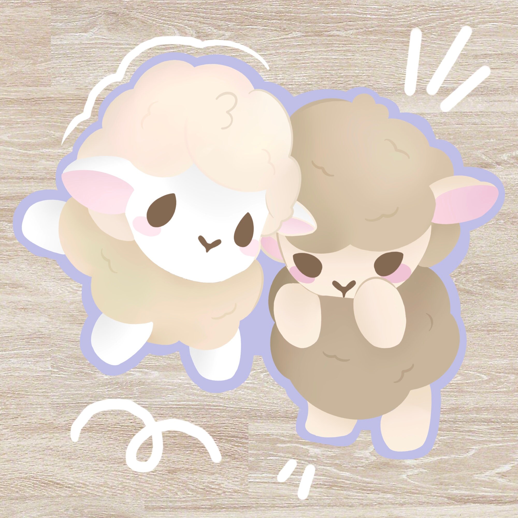Kawaii Sheep Sticker Cottagecore Sheep Sticker Lamb Etsy