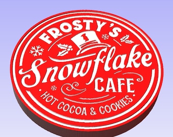 Frosty's Snowflake Cafe - Digital Files for Shapeoko CNC Carving | SvG, DxF, CRV & C2D Vectric File