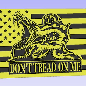 Rattlesnake American Flag SVG: Don&#39;t Tread On Me, DIY CNC File (Digital Download)