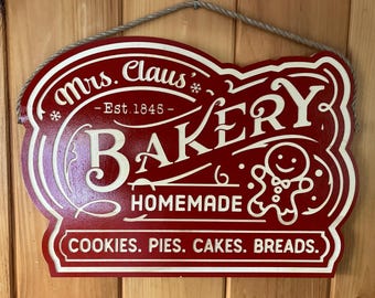 Mrs. Claus Bakery Sign Digital Files | CNC Carving, Shapeoko, Vcarve