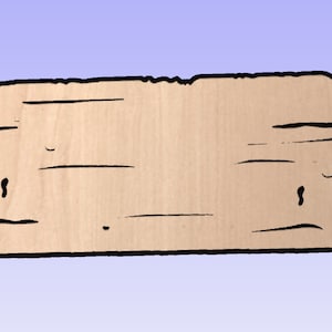 Vectric Files - Wooden Sign Template 8 for Customizable DIY Wall Art, DXF & SVG Rustic Log Design for Home Decor