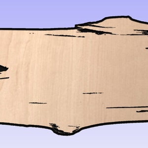 Rustic Log Wooden Sign Template: DIY Wall Art (DXF & SVG)