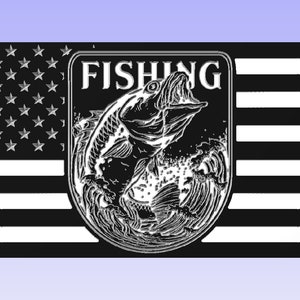 svg American Flag | Fishing DIY Patriotic Wall Art | Vectric File | Instant Download Home Decor