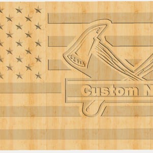 Fireman Flag CNC File: Customizable Retirement Gift (SVG DXF)
