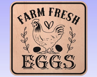 ファミリー チキン コープ サイン ファイル SVG、Glowforge チキン