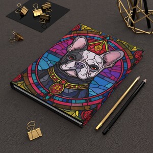 Französischer Bullenhund, Hardcover Journal Matte, , Notizbuch, Frenchie, Journal, Hund, Welpe, Welpe, bester Freund, Bullenhund