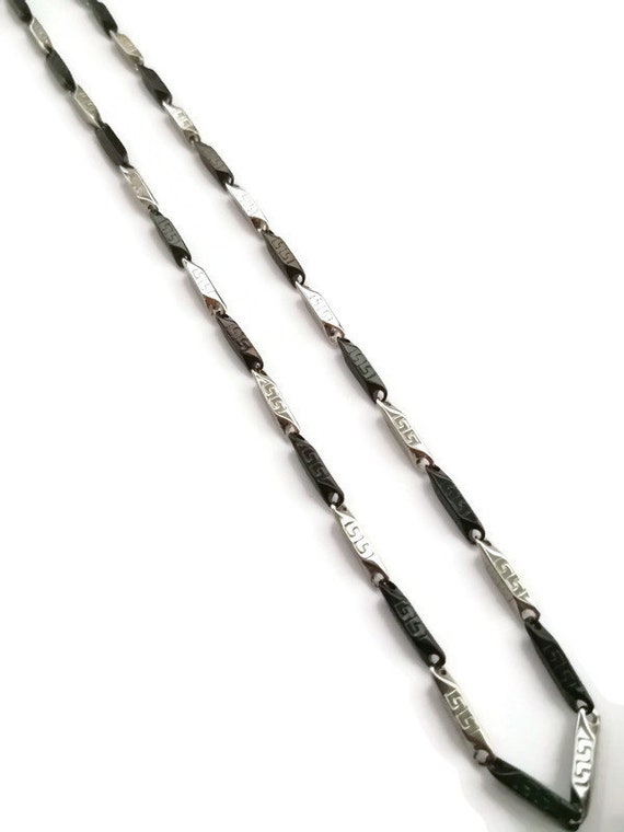 Men Necklace-cross Twist Chain-sterling 