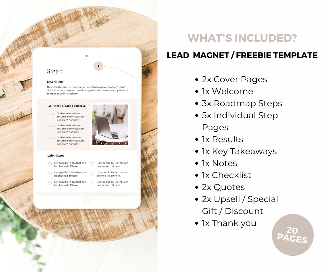 Lead Magnet Template Canva Editable Freebie Template - Etsy