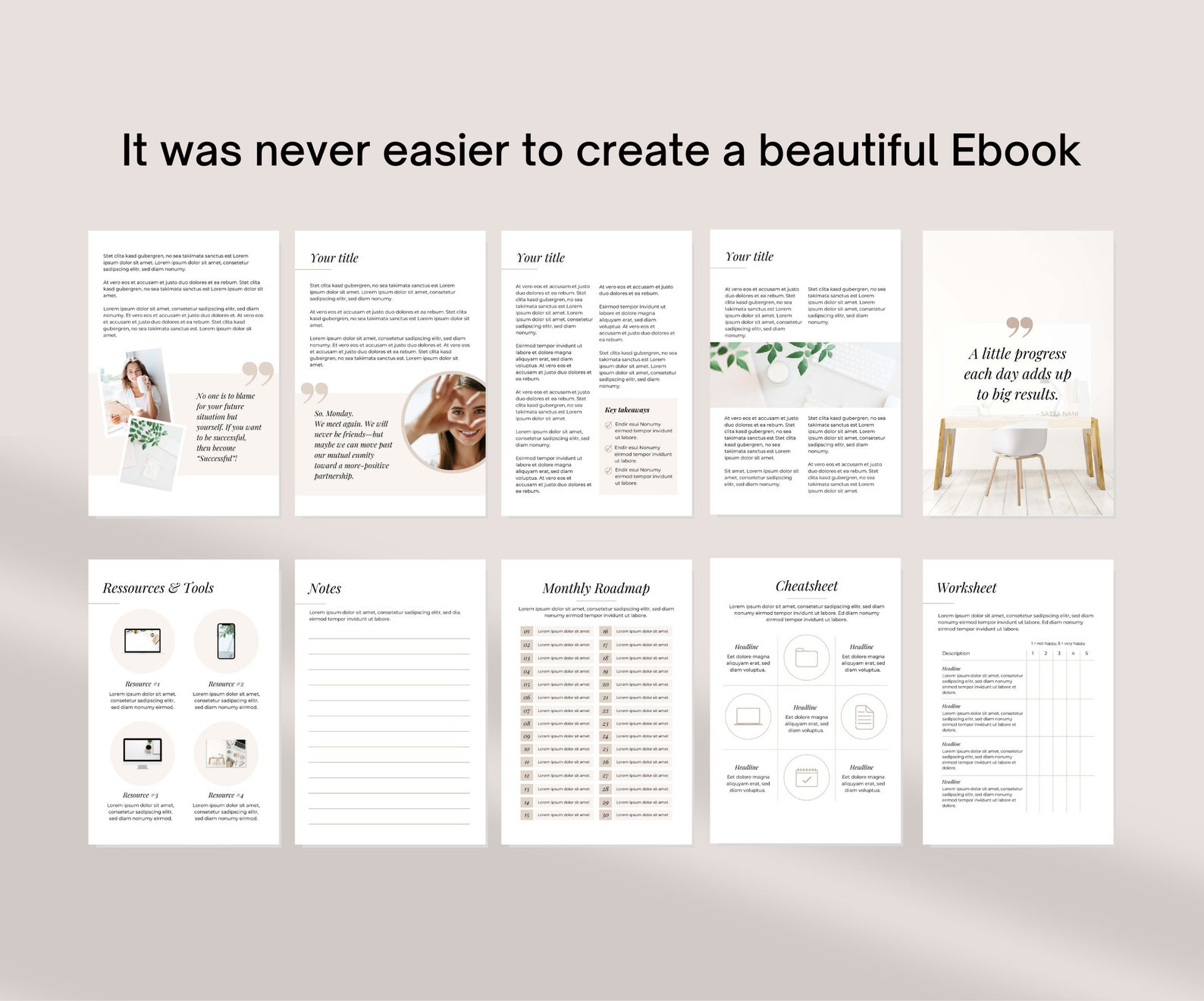 Ebook Template for Canva | Workbook Template Canva | Editable Canva ...