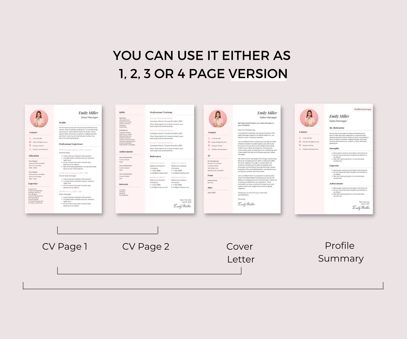Creative Resume Template With Photo | Modern Resume Template | Cover ...