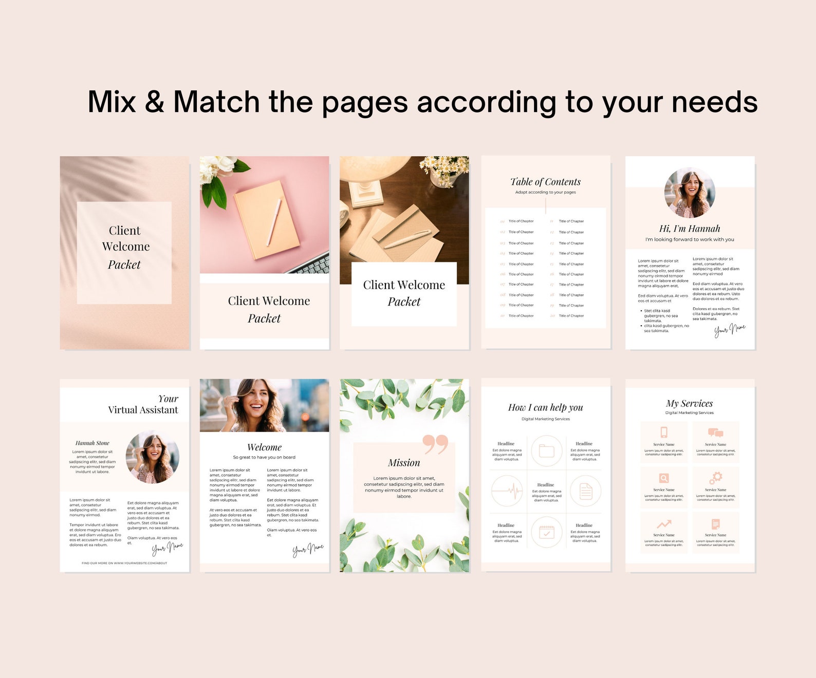 Virtual Assistant Client Welcome Packet | Template for Canva | Virtual ...