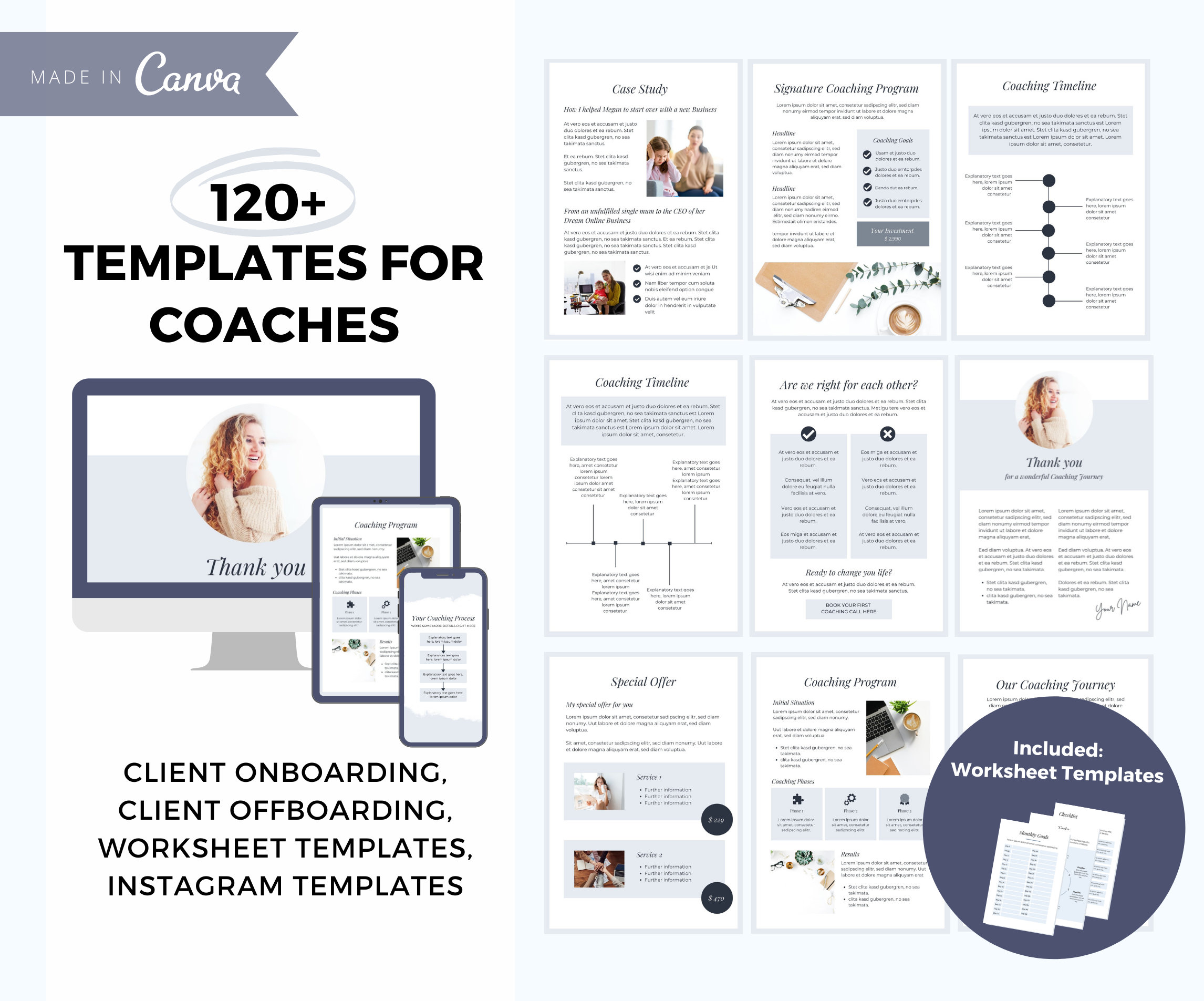120+ Canva Coach Template Bundle | Coaching Client Onboarding ...