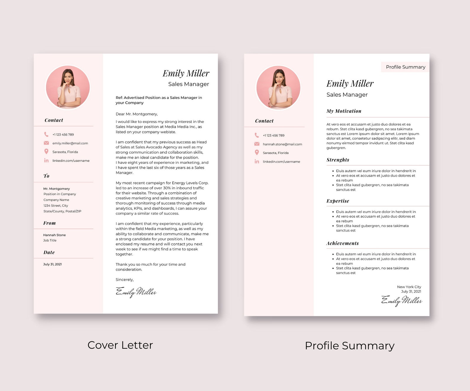 Creative Resume Template With Photo | Modern Resume Template | Cover ...
